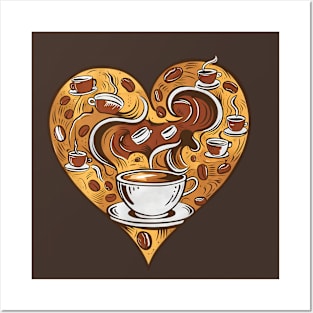 Coffee wave Posters and Art